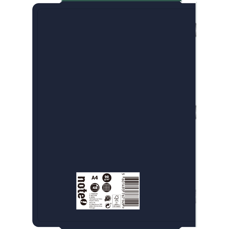 Caderno Agrafado A4 48 Folhas Quadriculado 2Em1 Note!