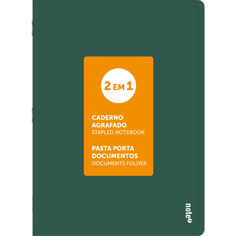 Caderno Agrafado A4 48 Folhas Quadriculado 2Em1 Note!