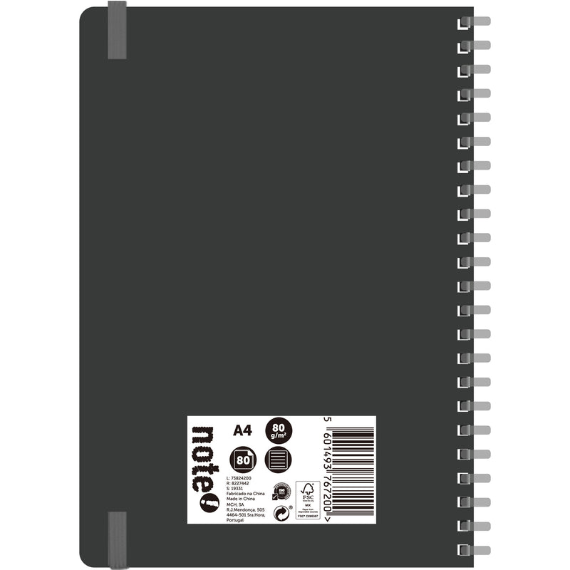 Caderno Espiral A4 Soft Universitário 80 Folhas 80G Pautado Note!