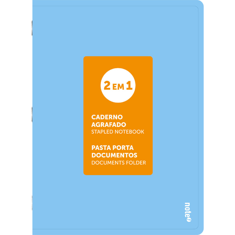 Caderno Agrafado A4 48 Folhas Pautado 2Em1 Pastel Note!
