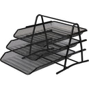 Tabuleiro Metal com Suporte 3 Divisórias Preto