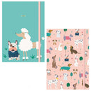 Caderno A5 com Elástico Sortido - Puppies