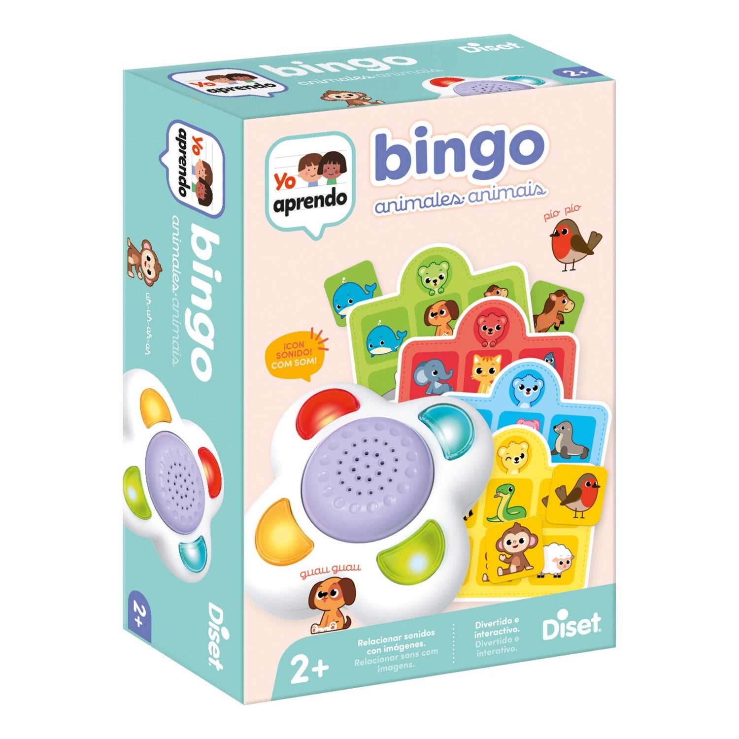 Diset - Jogo de Tabuleiro Eu Aprendo com Bingo Animais
