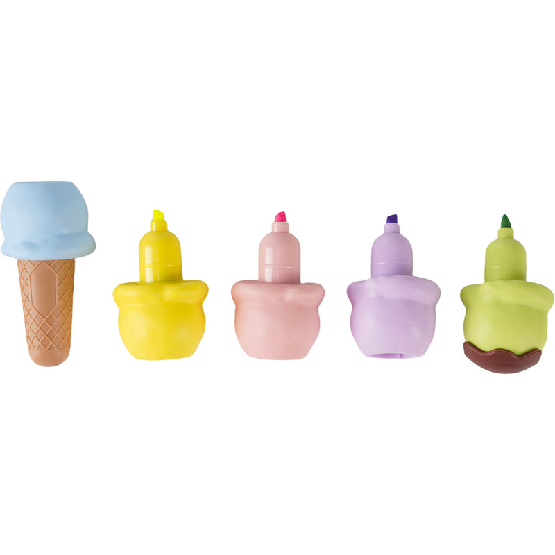 Mini Marcador Fluor Gelado 5 Unidades