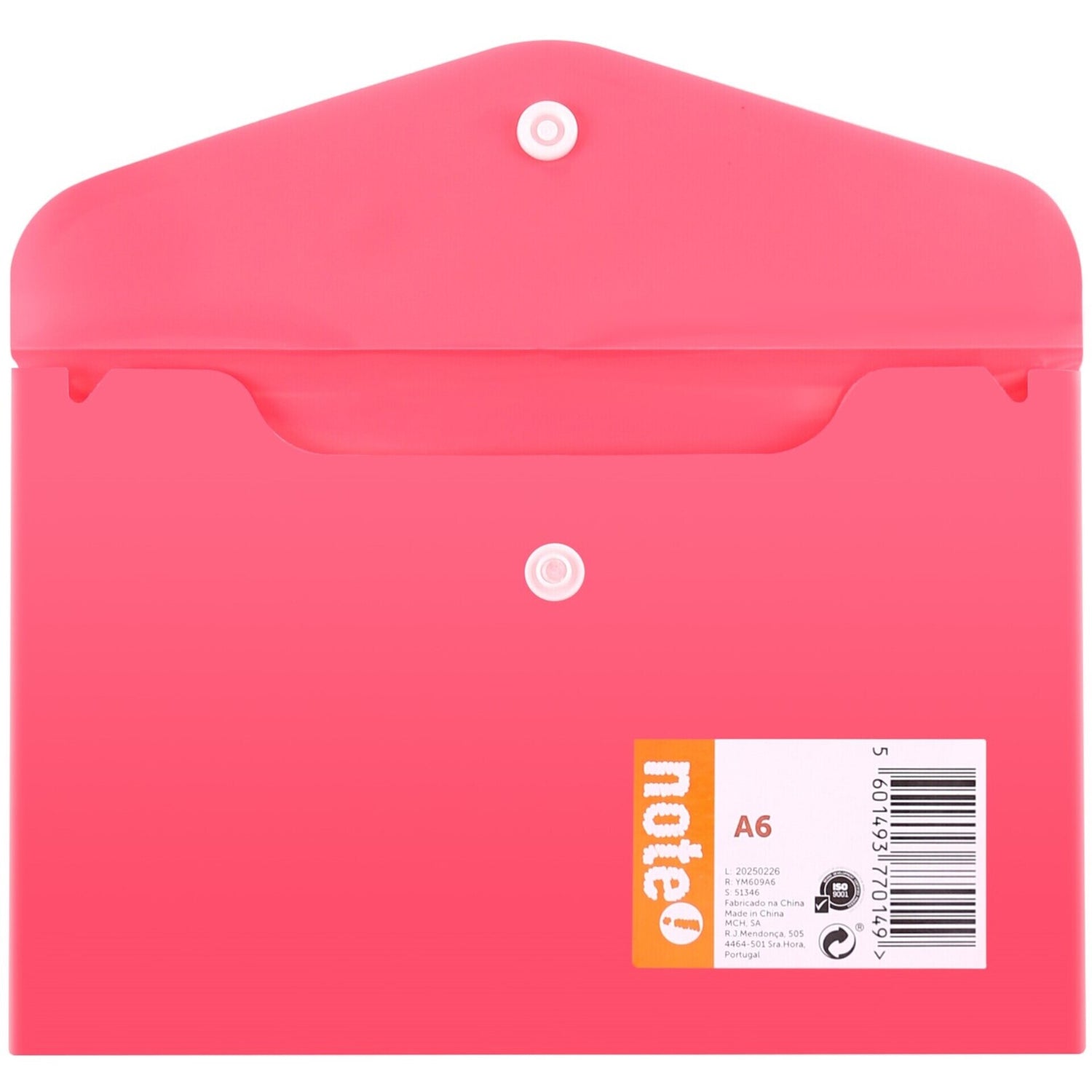 Classificador Envelope A6 com Mola (várias cores) Note!