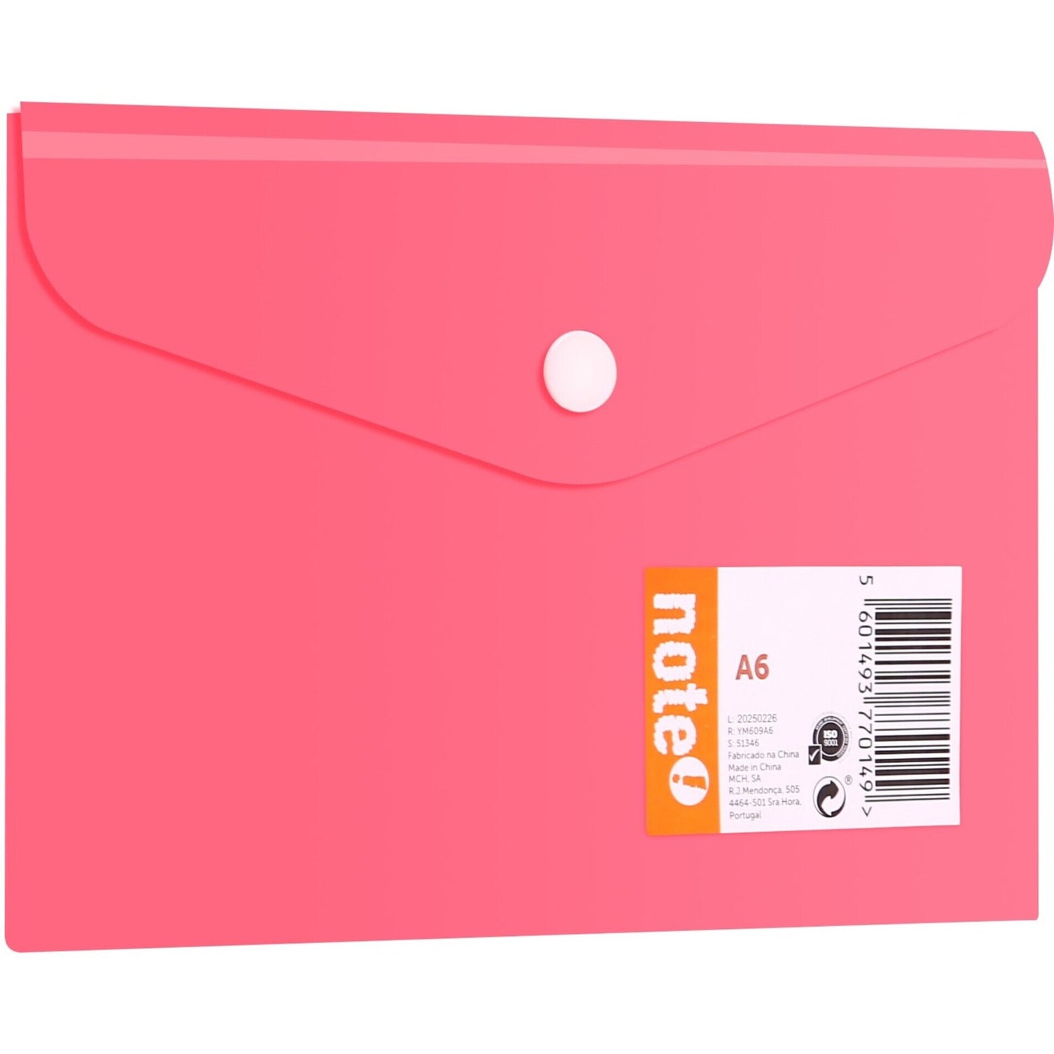 Classificador Envelope A6 com Mola (várias cores) Note!