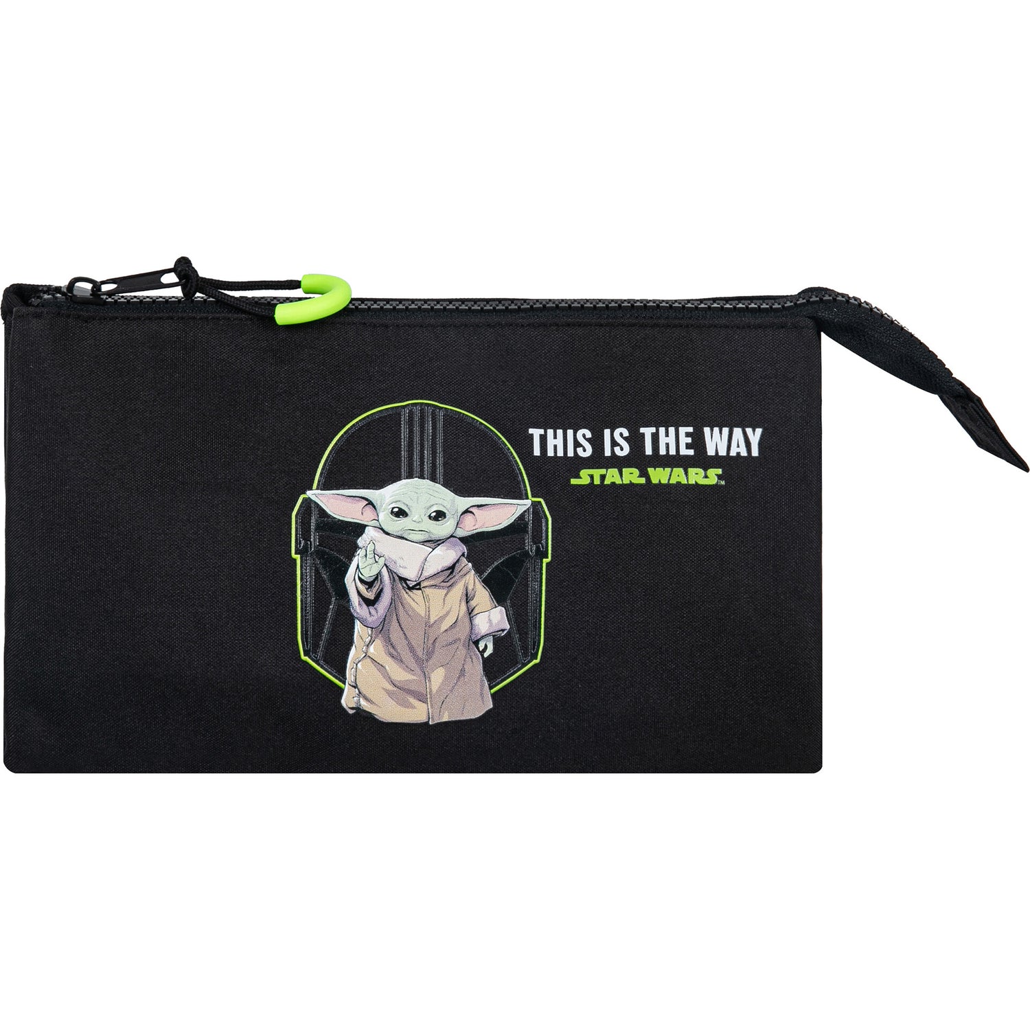 Estojo Retangular Preto Baby Yoda Shield Protection  Star Wars