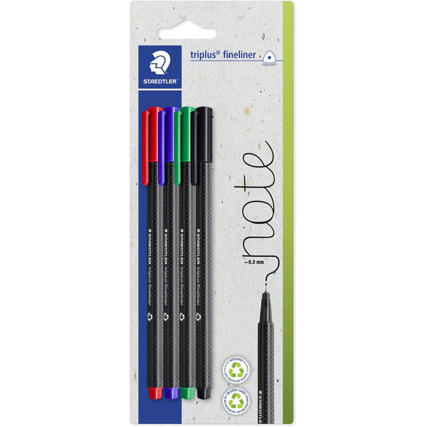 Marcadores Triplus Fineliner 3+1 Sortido Staedter