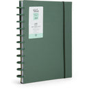 Caderno Smart A4 com Elástico 100 Folhas Verde Olive Talia