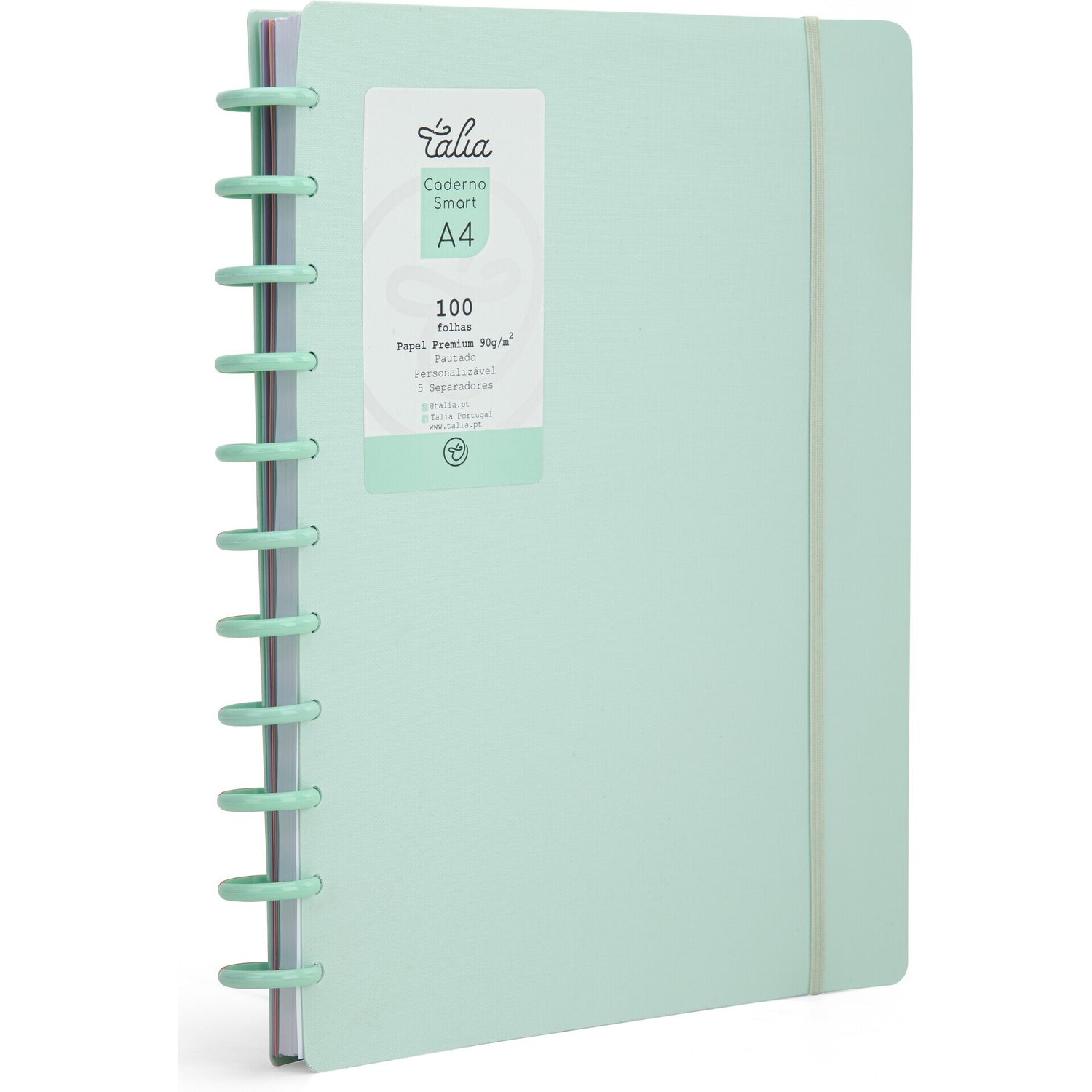Caderno Smart Espiral A4 Pautado Azul Talia