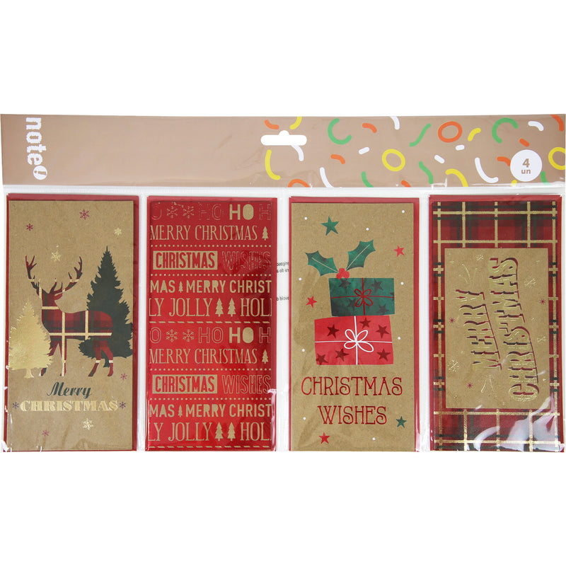 Envelope Kraft Para Dinheiro 4 Unidades Note!