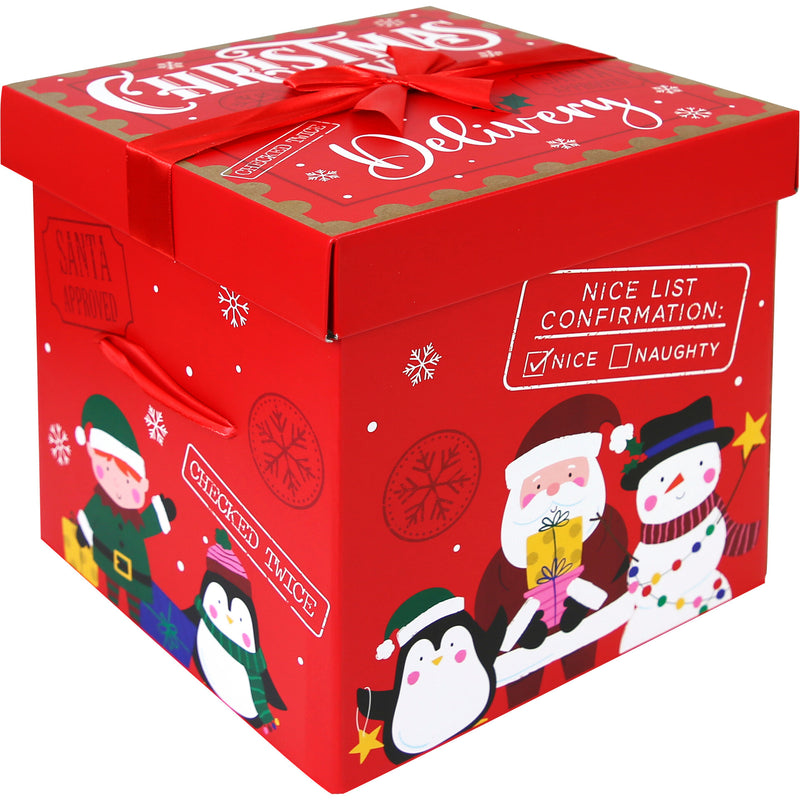 Caixa Natal Flat Com Etiqueta+Laço Note!