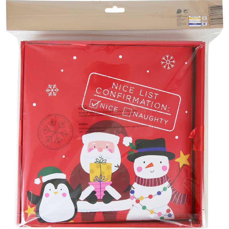 Caixa Natal Flat Com Etiqueta+Laço Note!