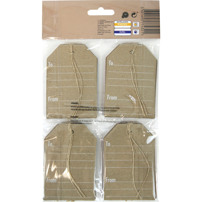 Etiquetas Natal Kraft 20 Unidades Note!