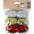 Rolo Fita Embrulho Natal Metalizado 6 Unidades