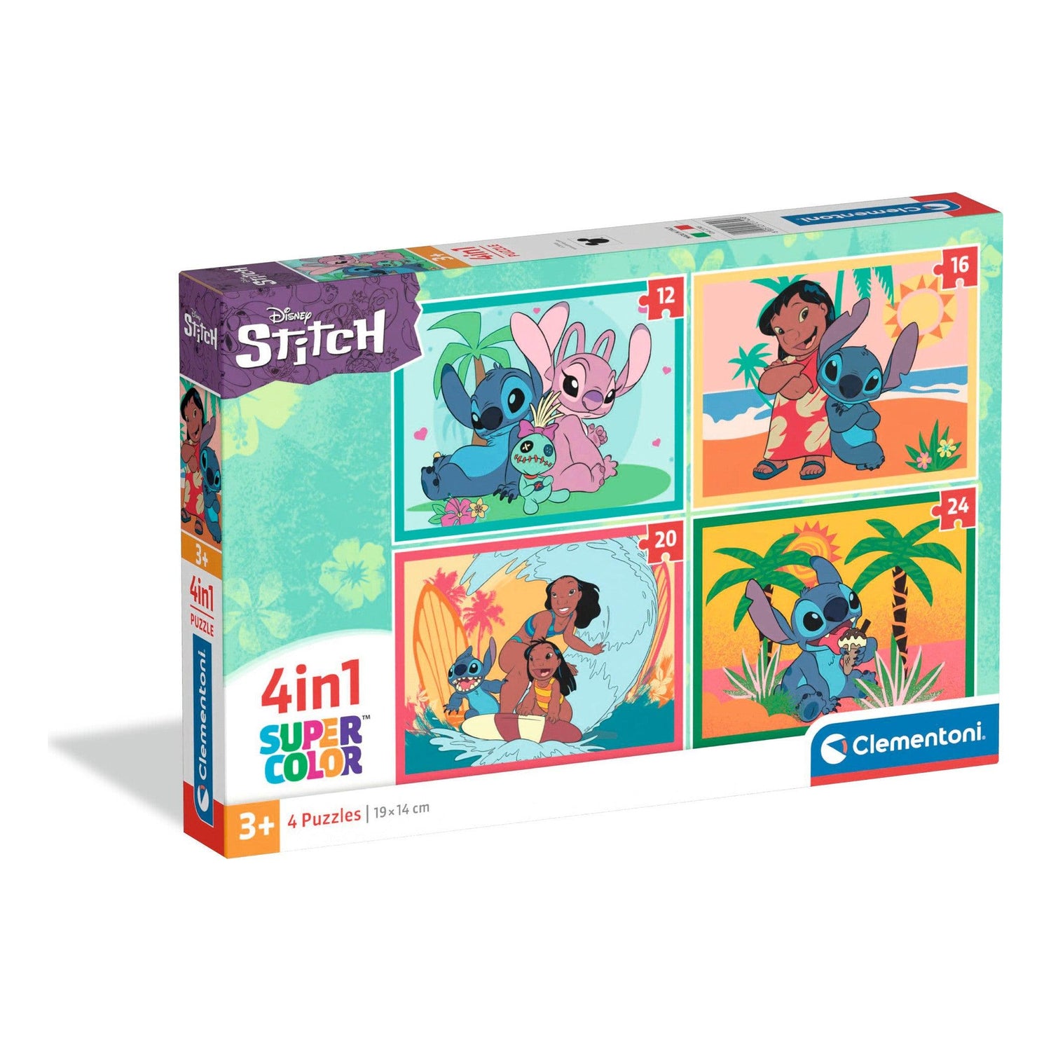Clementoni - Puzzle 4 Em 1 Stitch