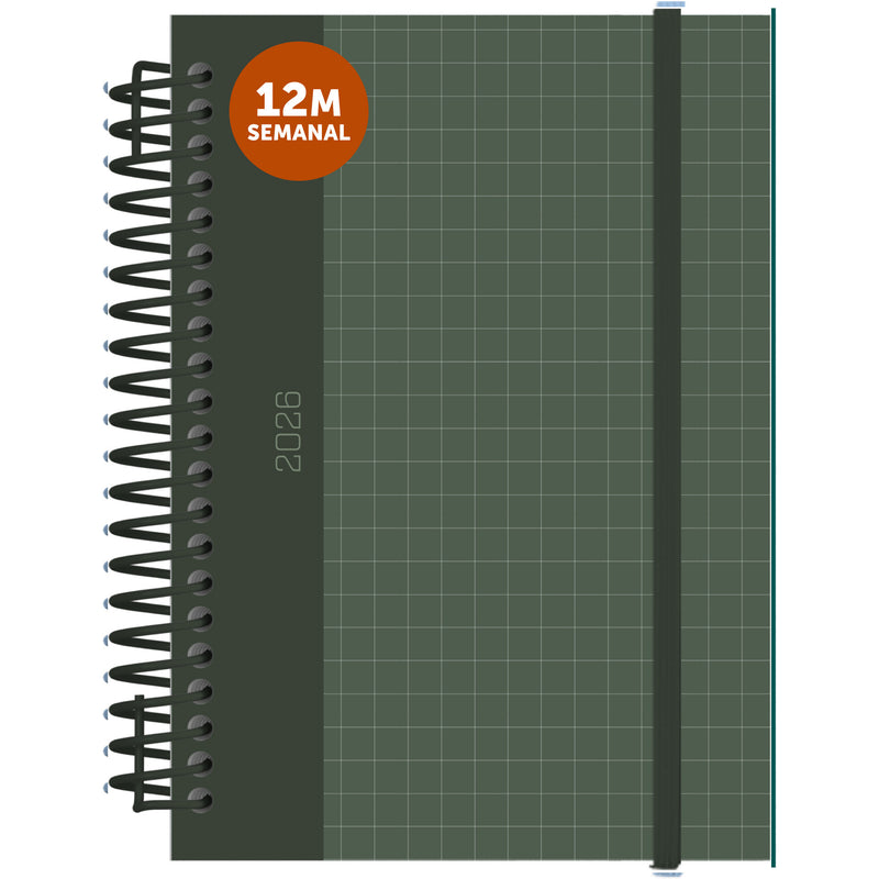 Agenda A6 2026 Espiral 12 Meses Semanal Personality
