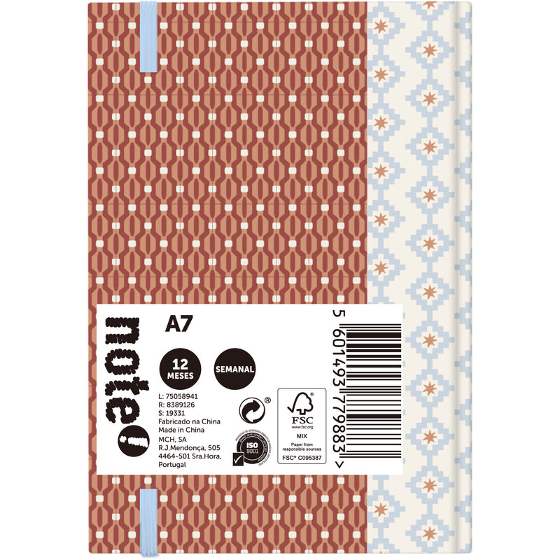 Agenda A7 2026 12 Meses Semanal Geometric Note!