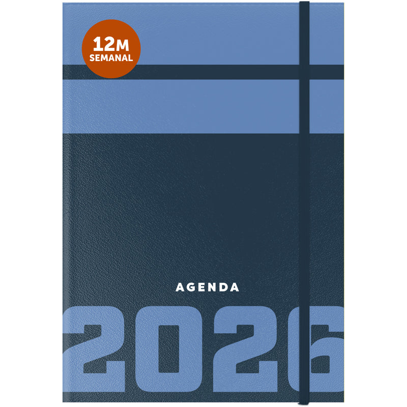 Agenda A5 2026 Elástico 12 Meses Semanal Classic