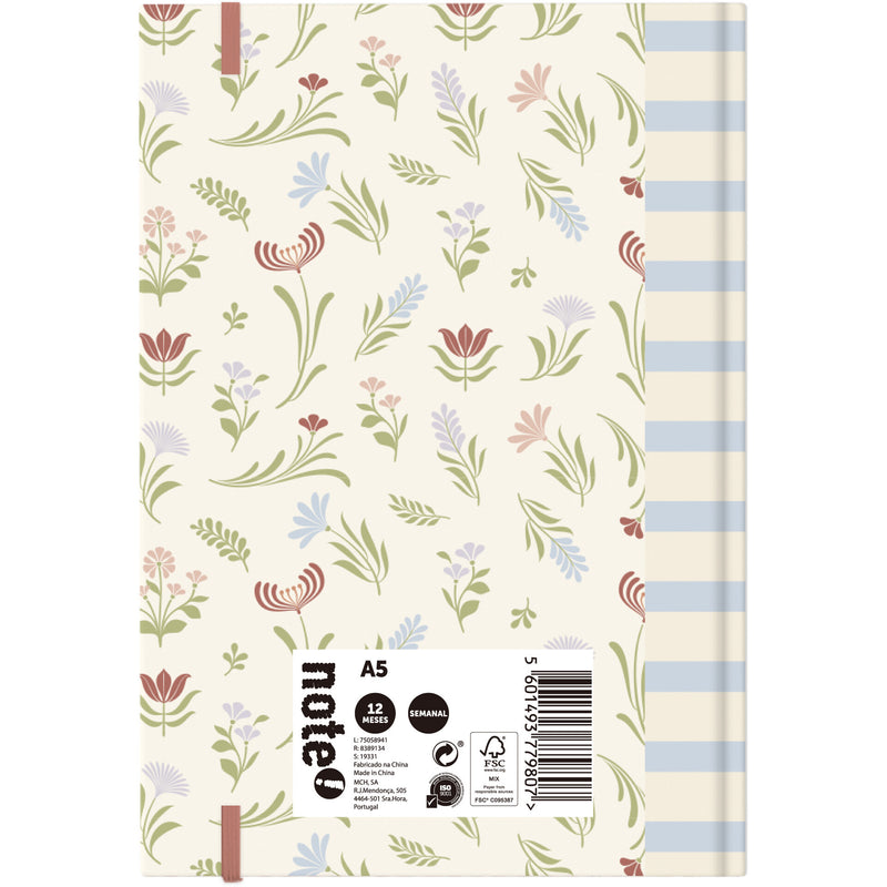Agenda A5 2026 12 Meses Semanal Calm Note!