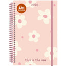 Agenda A5 2026 Espiral 12 Meses Semanal Flowers Note!