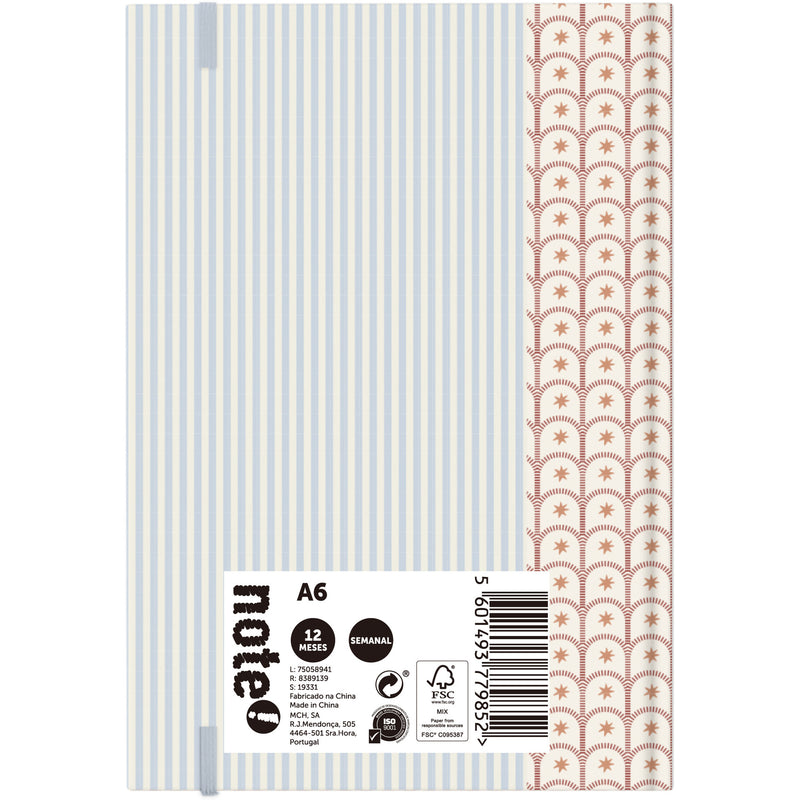 Agenda A6 2026 12 Meses Semanal Geometric Note!
