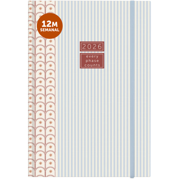 Agenda A6 2026 12 Meses Semanal Geometric Note!