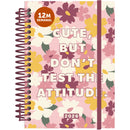 Agenda A6 2026 Espiral 12 Meses Semanal Flowers Note!