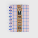 Caderno A5 - Xadrez Azul e Rosa