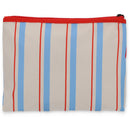 Nécessaire Riscas Azul Vermelho Bege