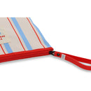 Nécessaire Riscas Azul Vermelho Bege