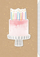 Postal - Bolo Aniversário 3D