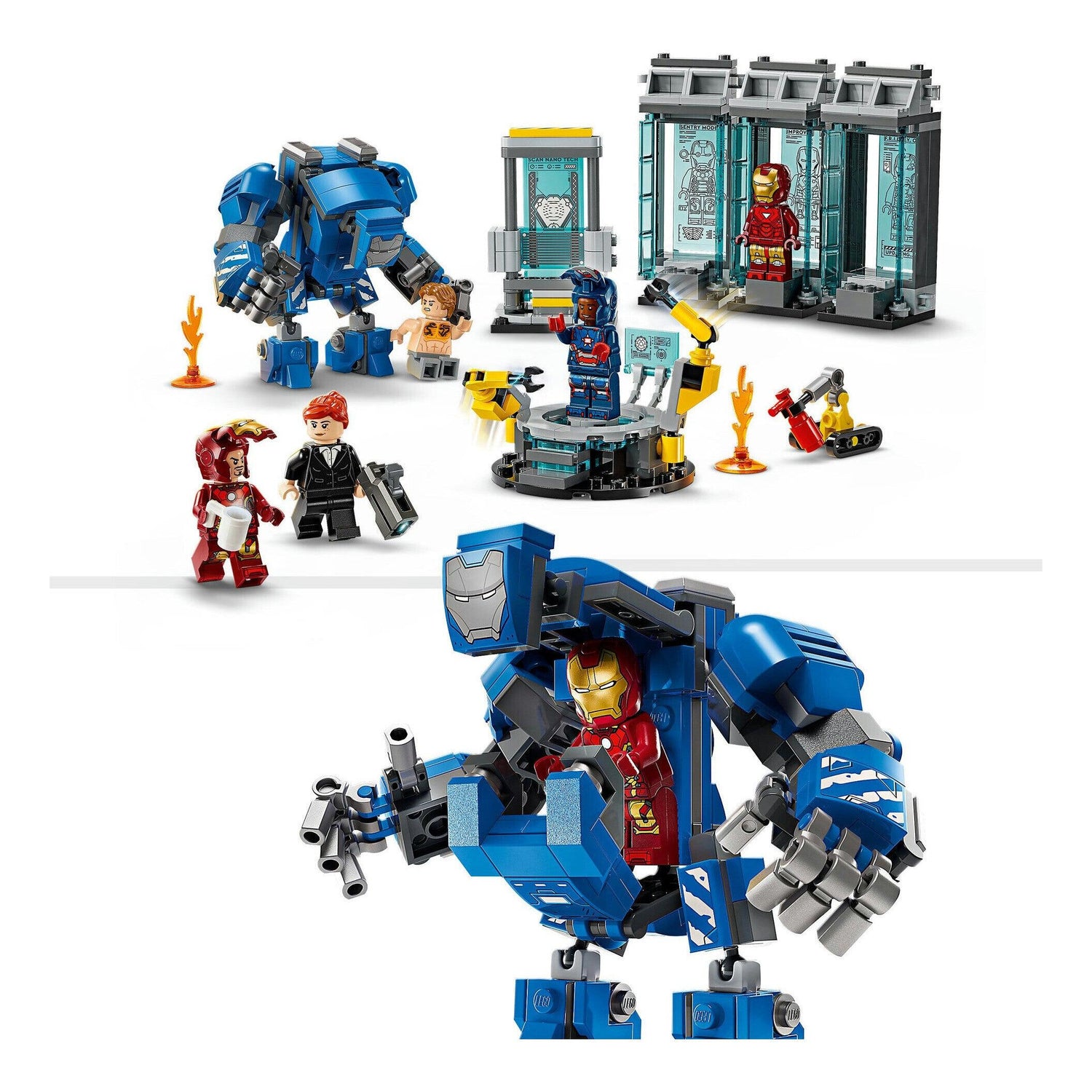 LEGO Marvel - Laboratório do Iron Man: Salão das Armaduras - 76315
