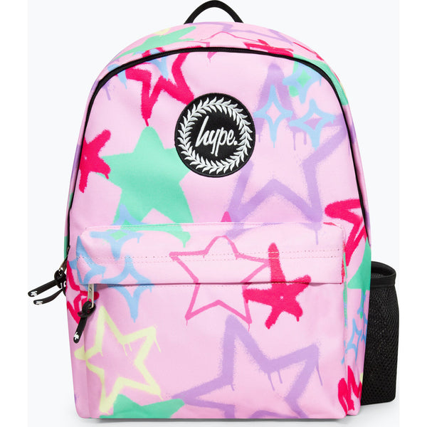 Mochila Graffiti Stars Badge Rosa Hype