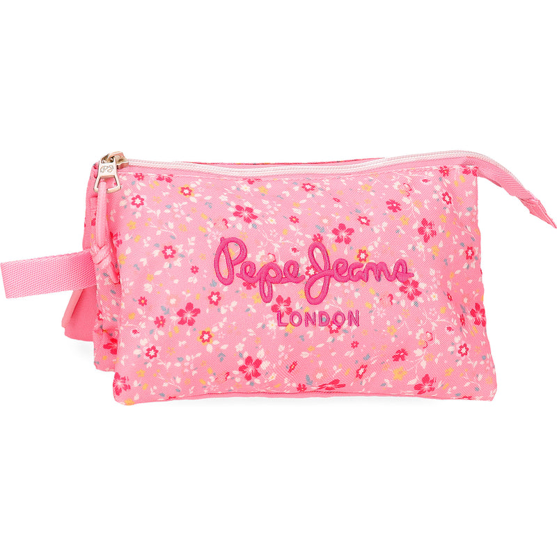Estojo Triplo Alenka Rosa Pepe Jeans