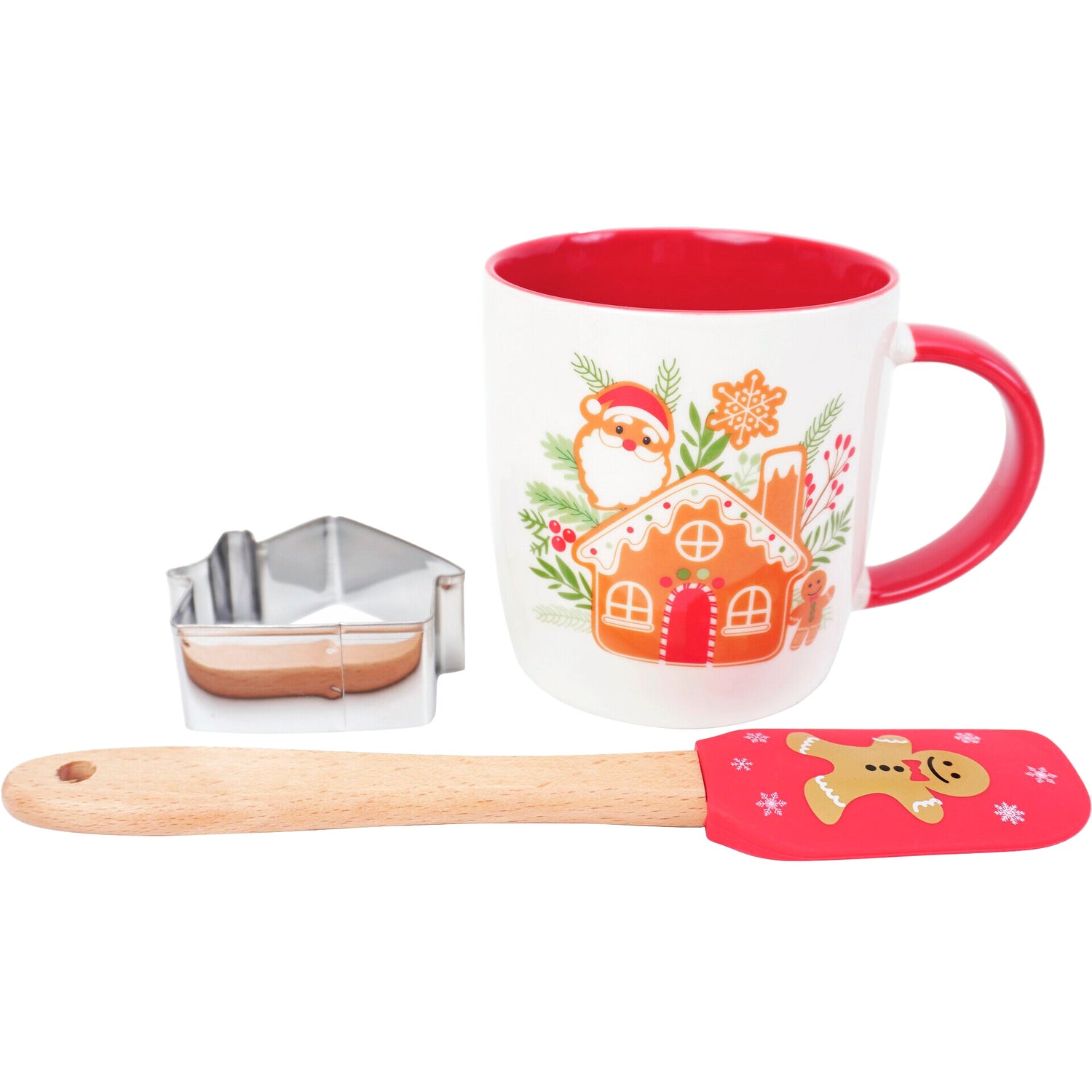 Caneca Casa Gingerbread com forma e espátula