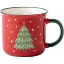 Caneca Vintage Vermelha Árvore