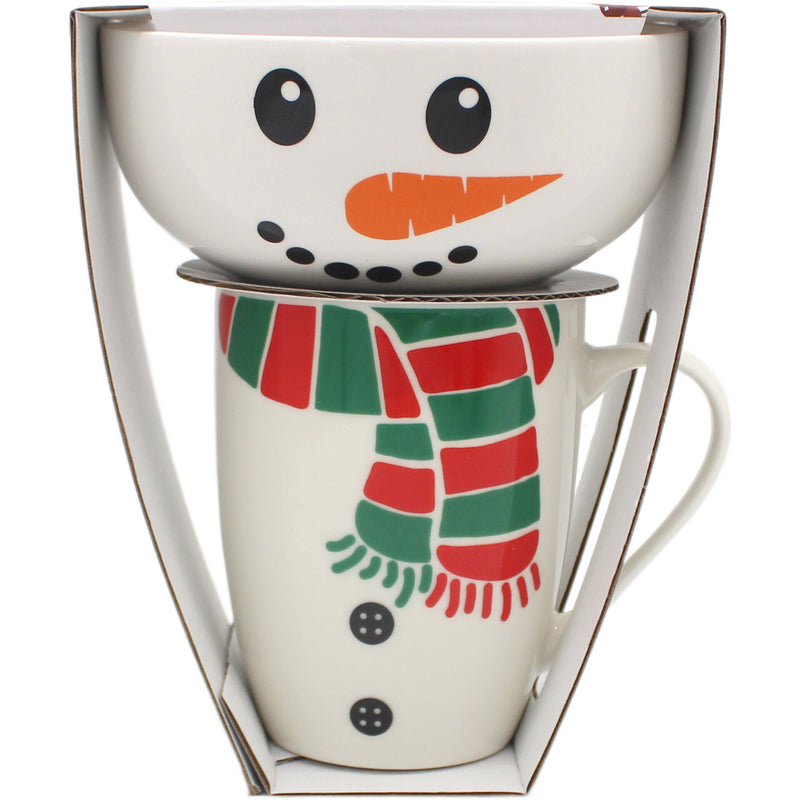 Conjunto Taça+Caneca Boneco Neve