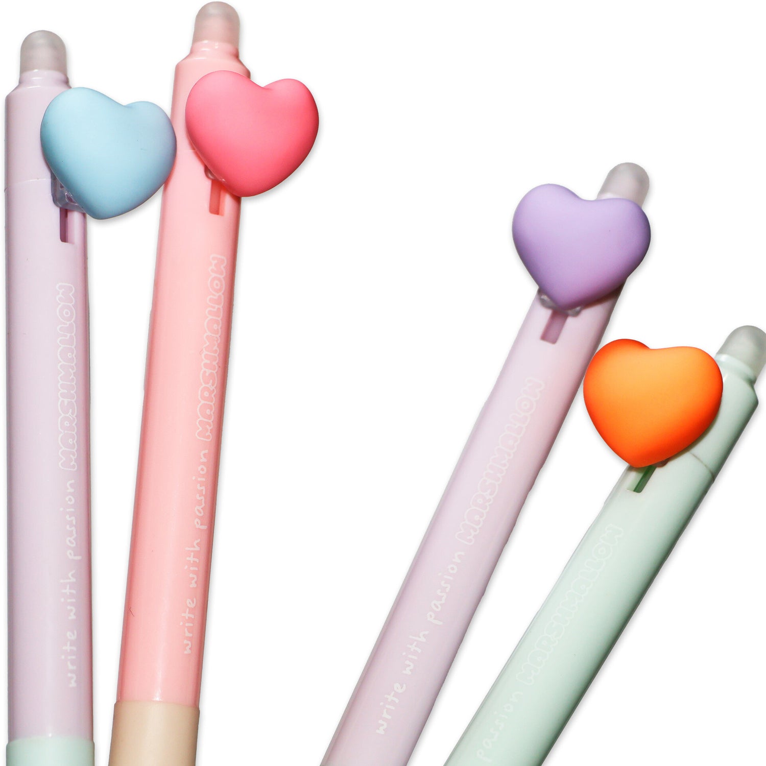 Esferográfica de Tinta Gel Coração Marshmallow