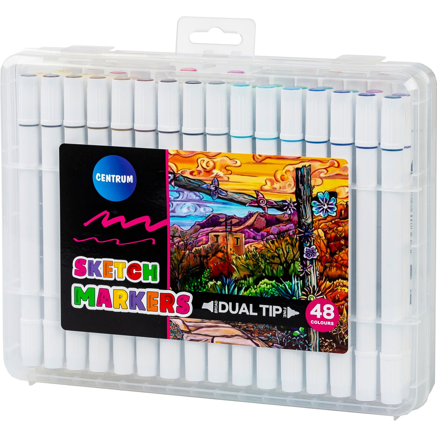 Marcador de Colorir 2 Pontas Sketch Centrum