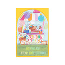 Cartão Pop-Up - Carrinho Ursinho