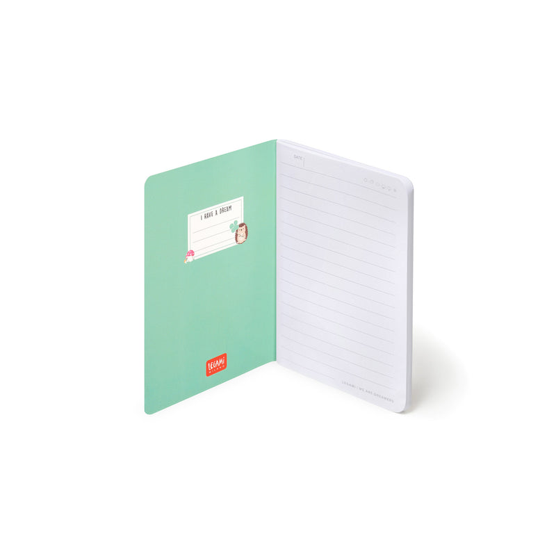 Caderno Com Linha Pequeno - Ouriço