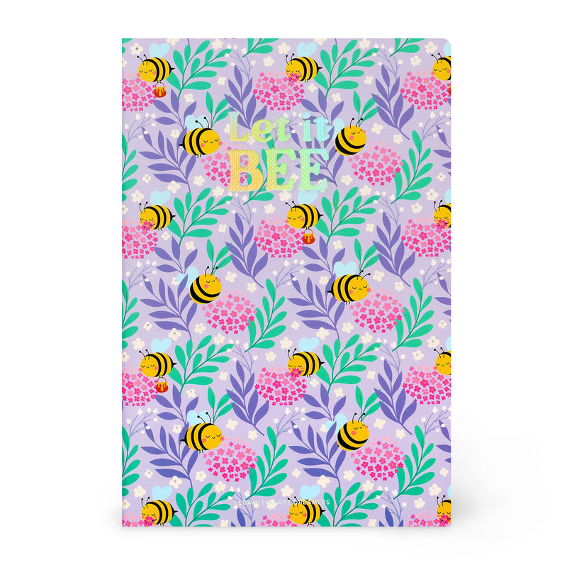 Caderno Com Linha Médio - Abelha