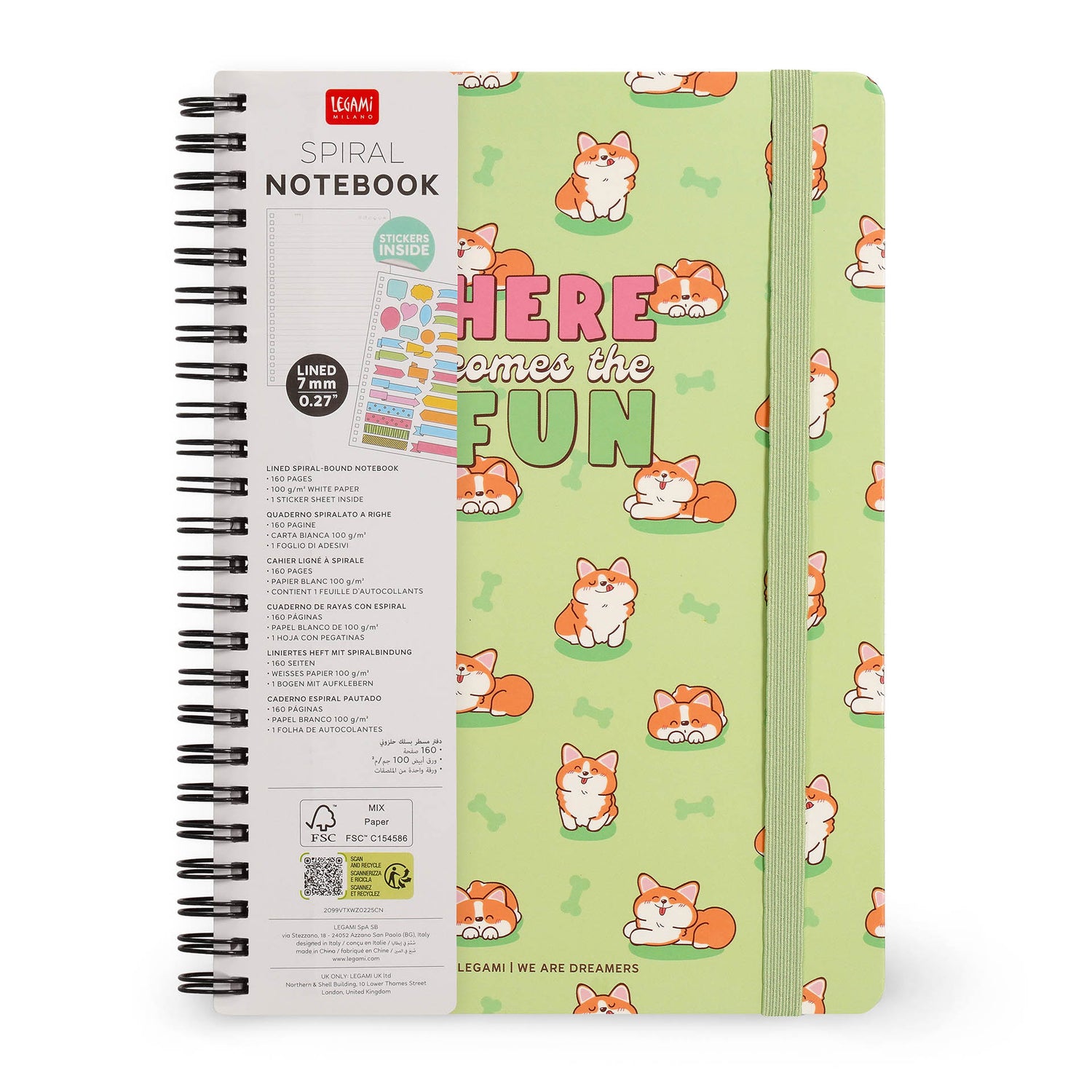 Bloco Espiral Com Linha Grande - Estampa
