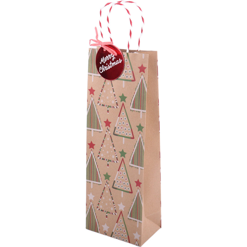 Saco Natal Garrafa Christmas Trees Note!