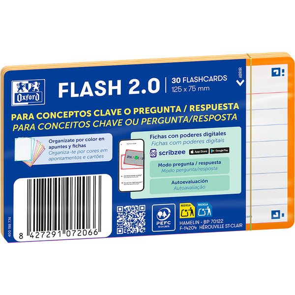 Flashcards 2.0 A7 30 Folhas Laranja Oxford