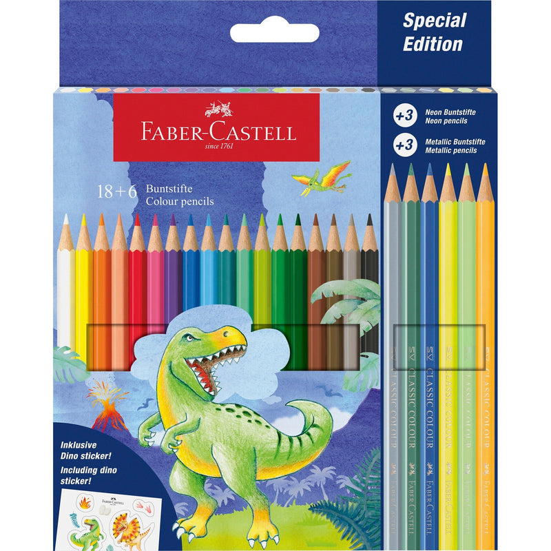 Lápis de Cor Classic com Lápis Metal e Néon Faber Castell
