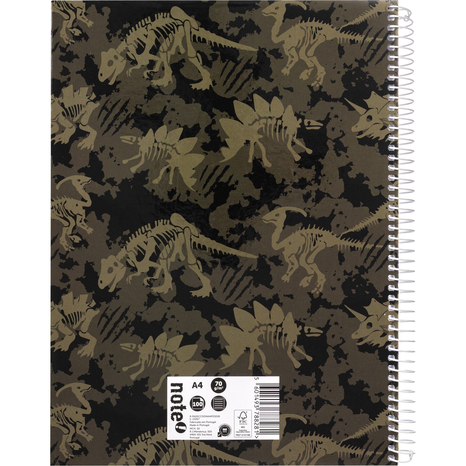 Caderno Espiral A4 Pautado T-Rex