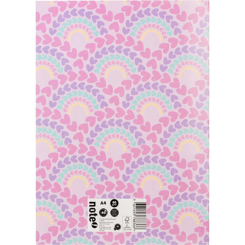 Caderno Agrafado A4 Pautado 40 Folhas 60G Com cartaão Mermaid
