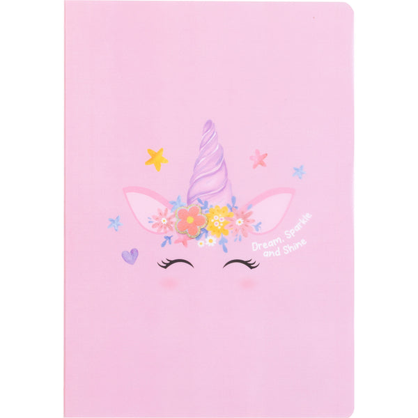 Caderno Agrafado A4 Flex Quadriculado 48 Folhas 90G Unicorn